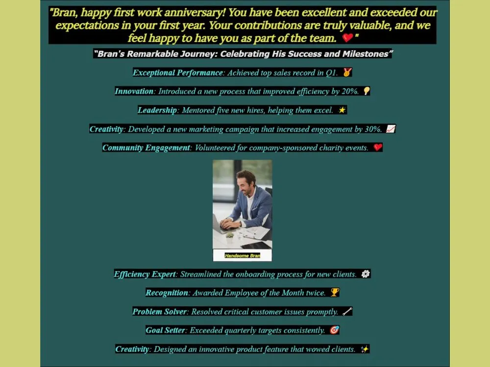 Text to Image Converter: Designing Visual Work Anniversary Celebrations