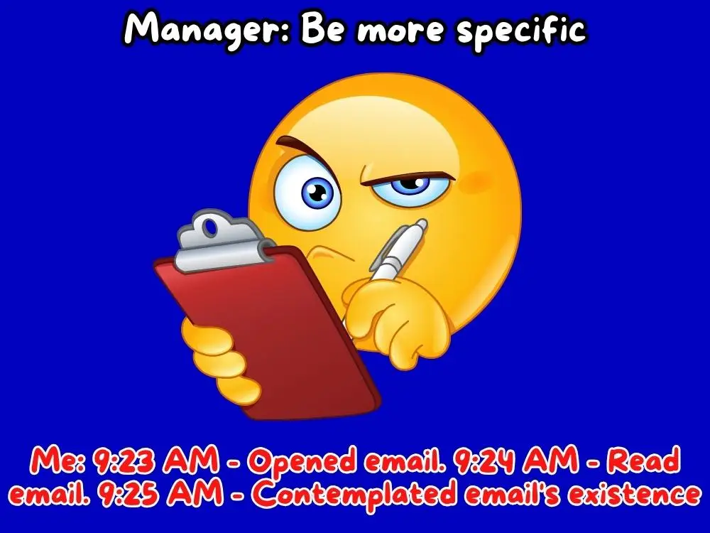 Timesheet Meme 24: The Detail Disaster