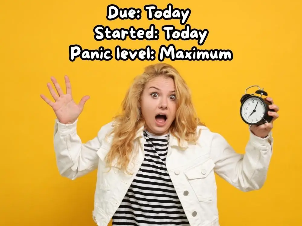 Timesheet Meme 4: The Procrastinator's Dilemma
