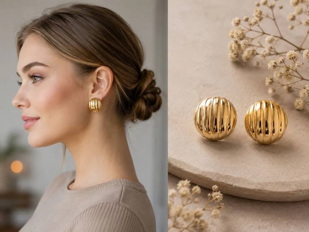 Button Earrings