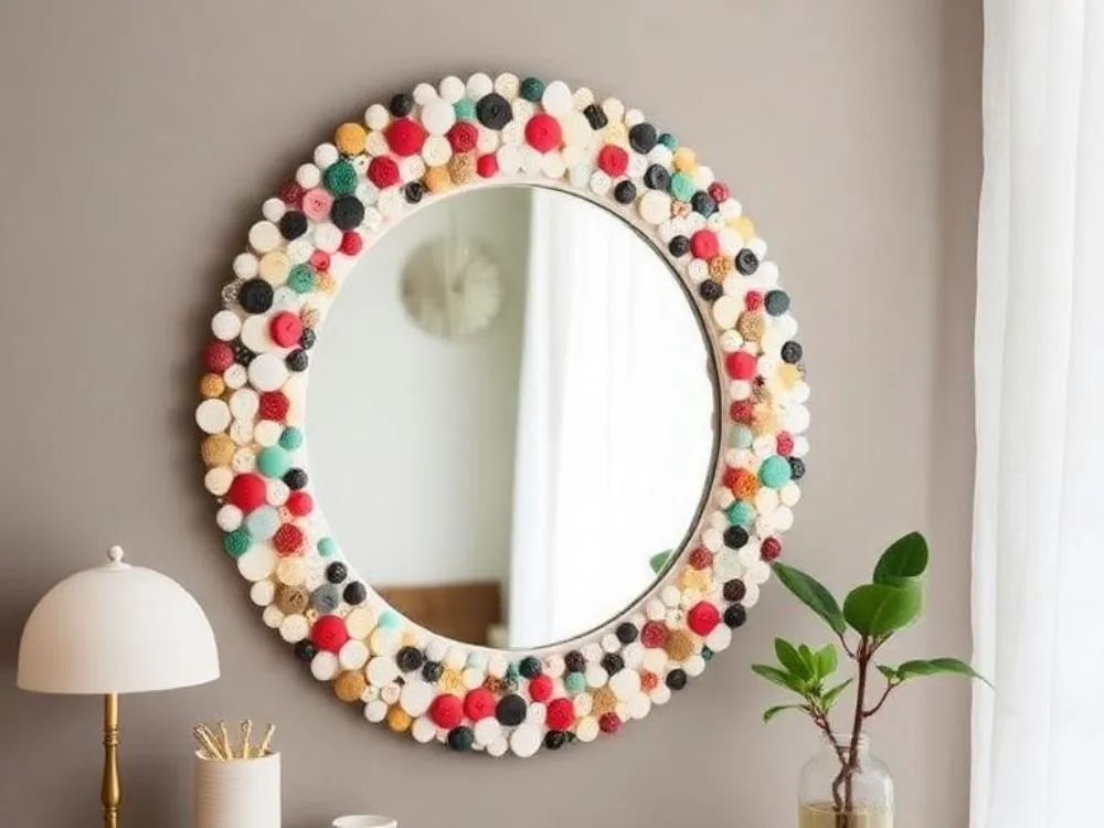 Button Mosaic Mirrors