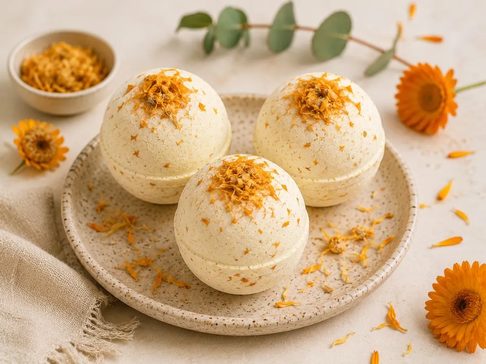 Calendula Petal Bath Bombs