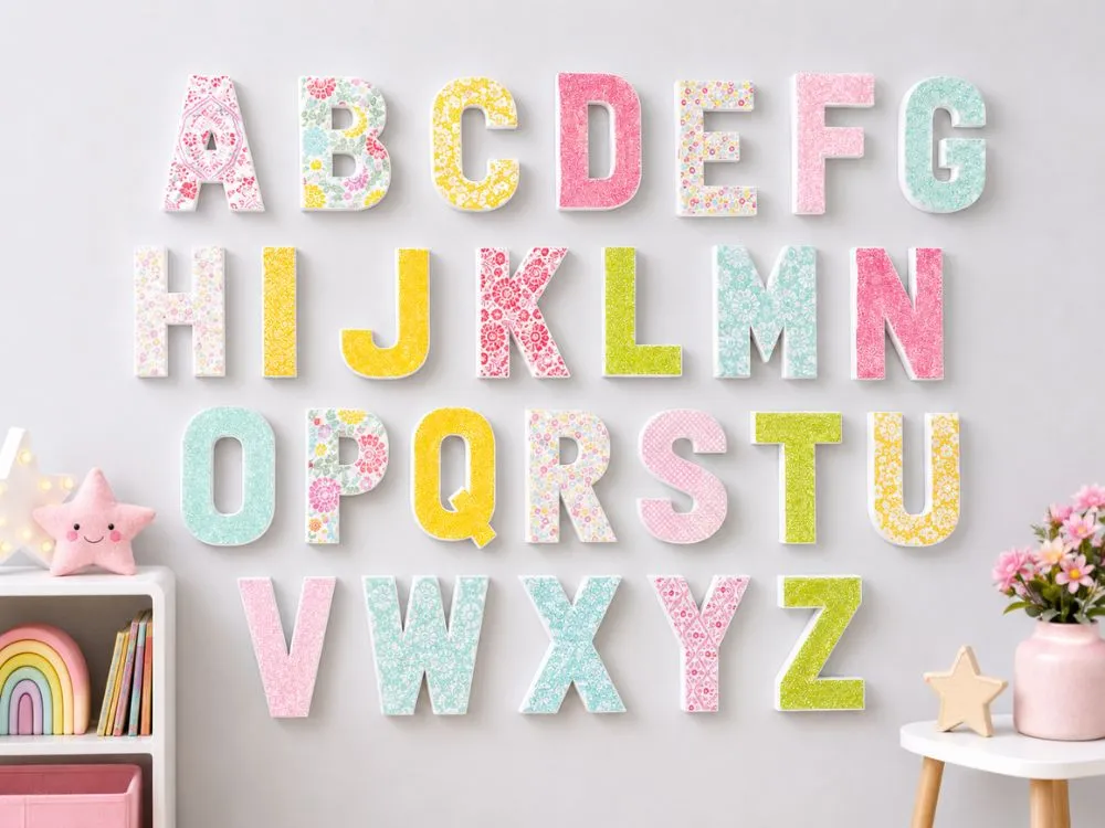 Cardboard Alphabet Decor