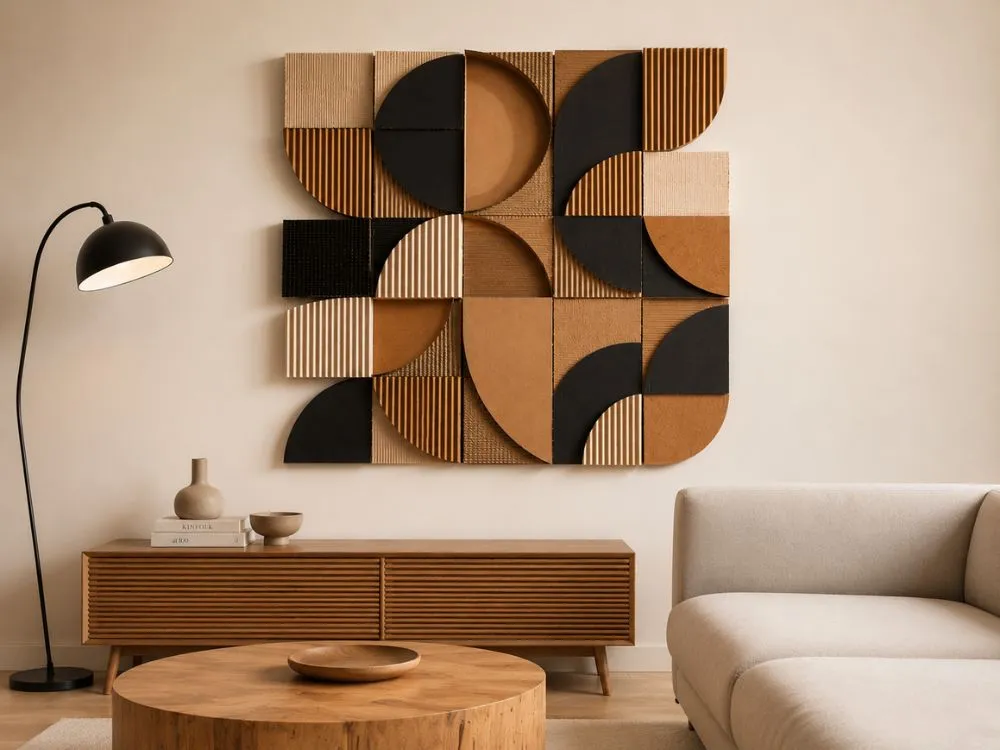 Cardboard Geometric Wall Art