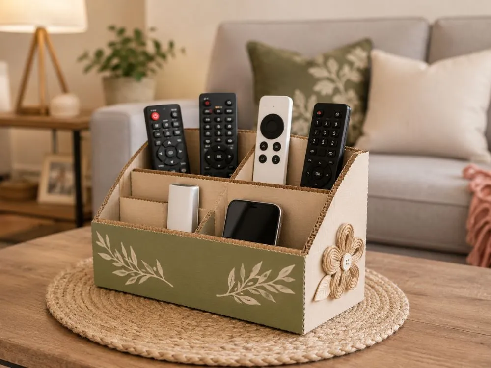 Cardboard Remote Caddy
