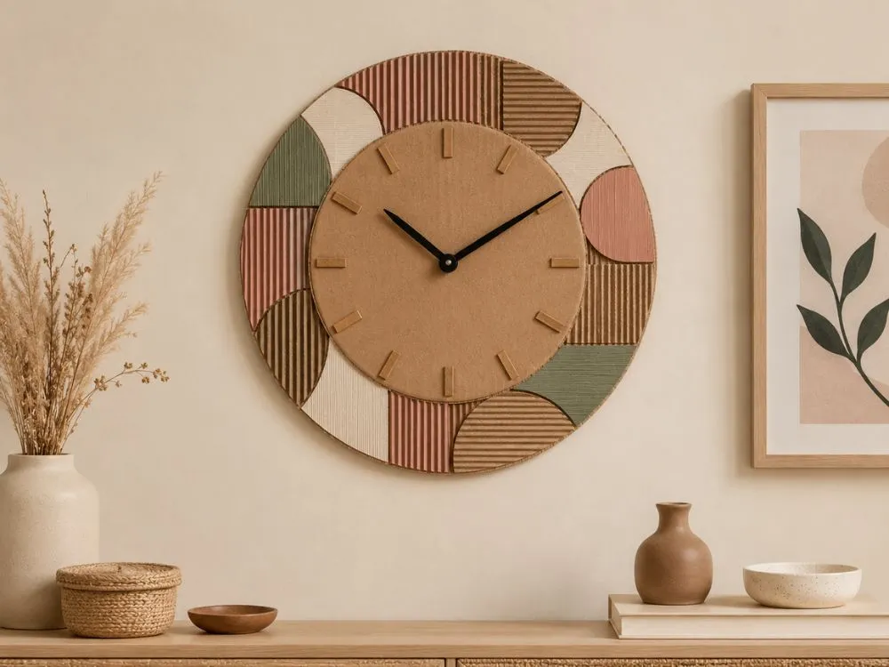 Cardboard Wall Clock