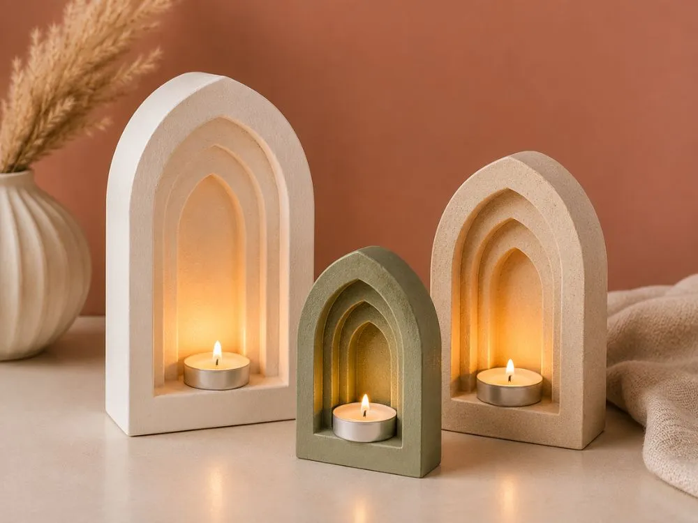 Cathedral Arch Candle Holders
