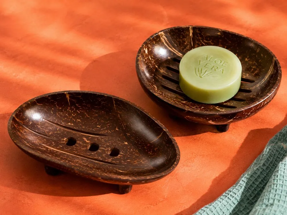Coconut Shell Soap Dishes