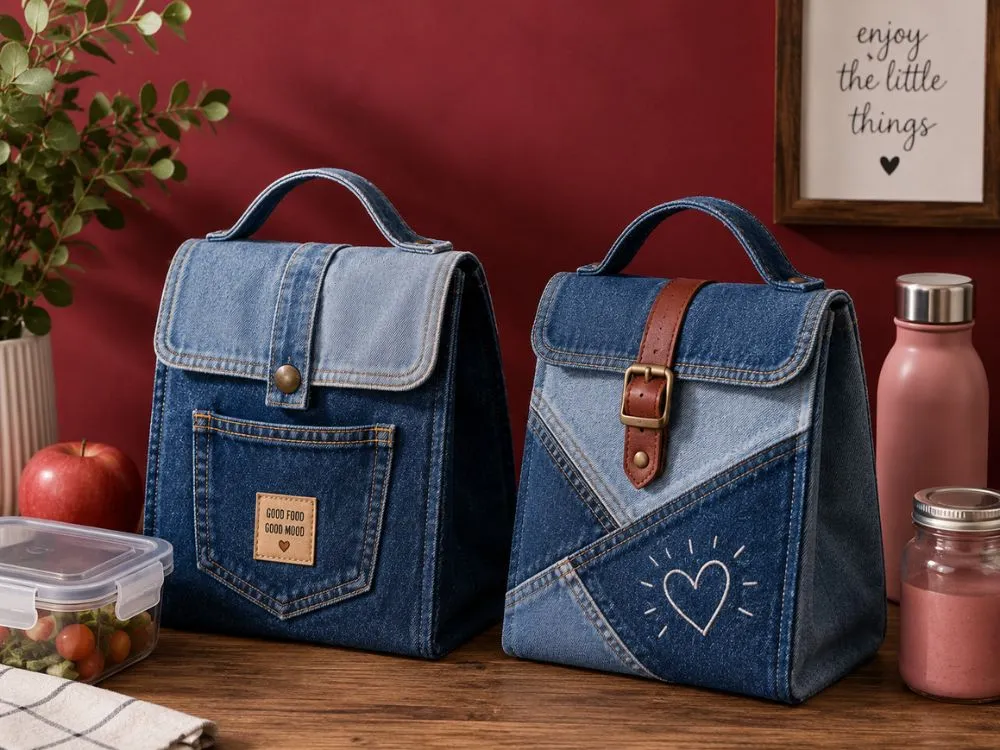 Denim Lunch Bags