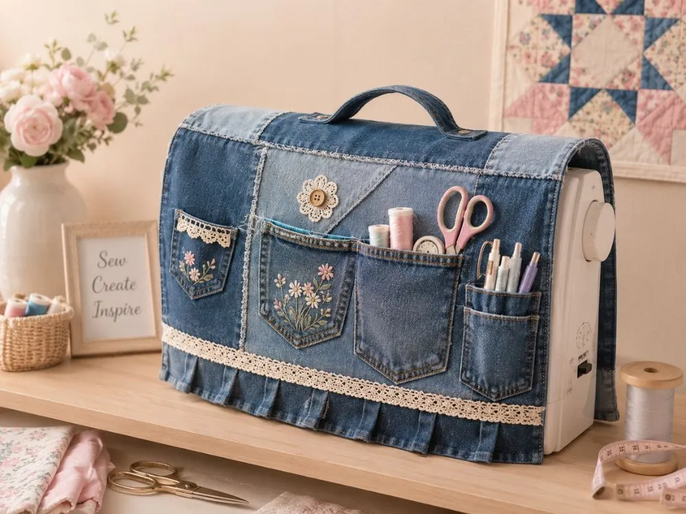 Denim Sewing Machine Cover
