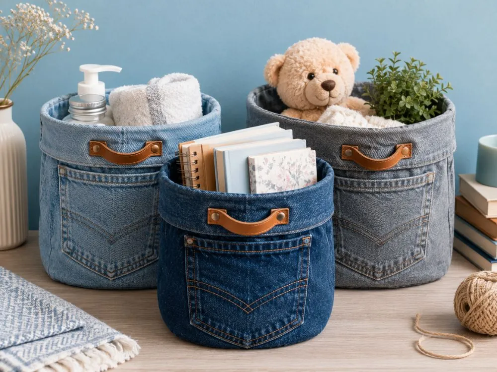 Denim Storage Baskets