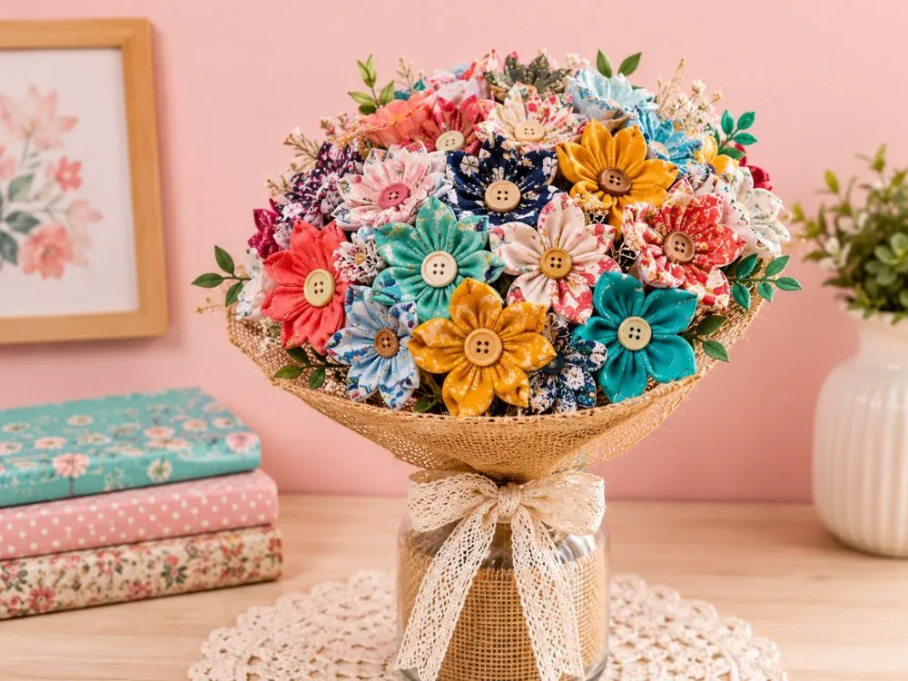 Fabric Flower Bouquet