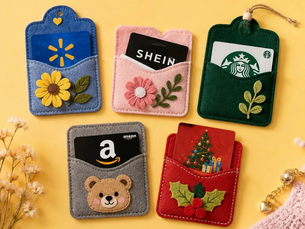 Felt Reusable Gift Card Holders