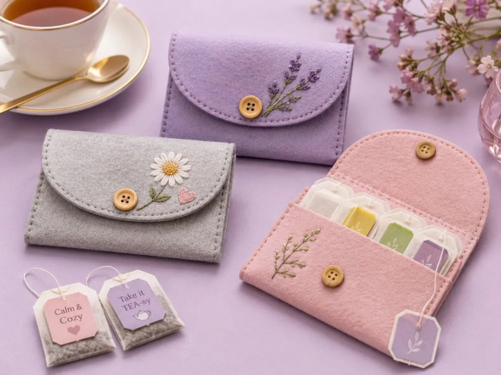 Felt Tea Bag Wallets