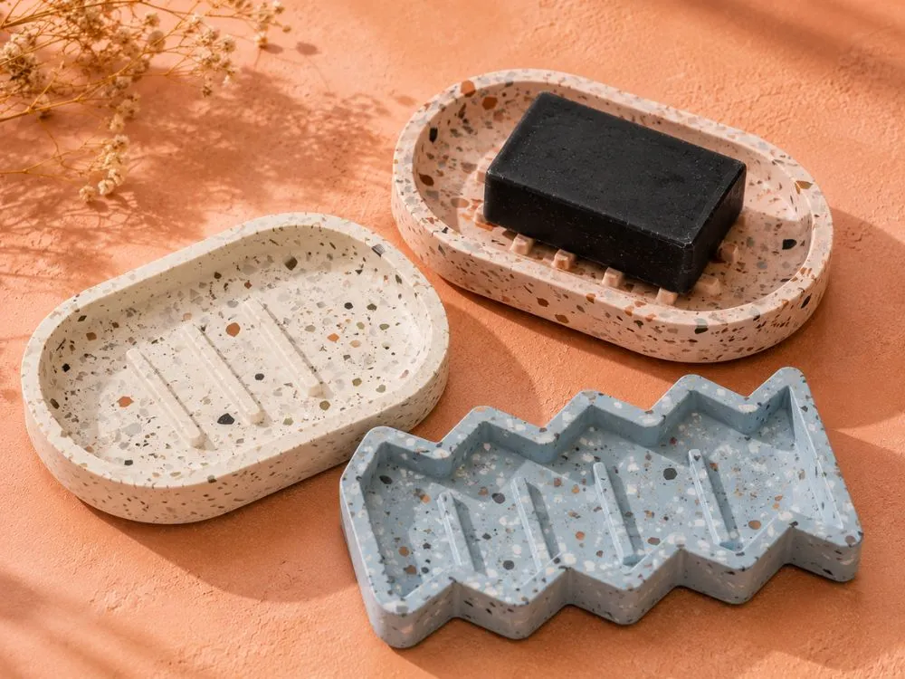 Jesmonite Terrazzo Soap Trays