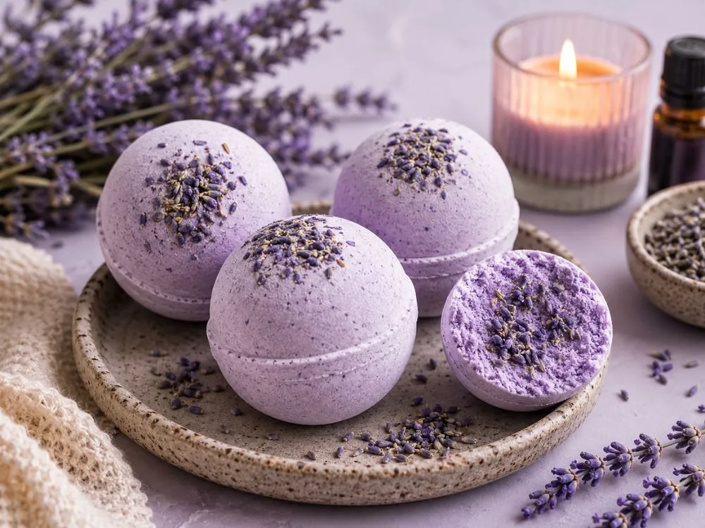 Lavender bath bombs