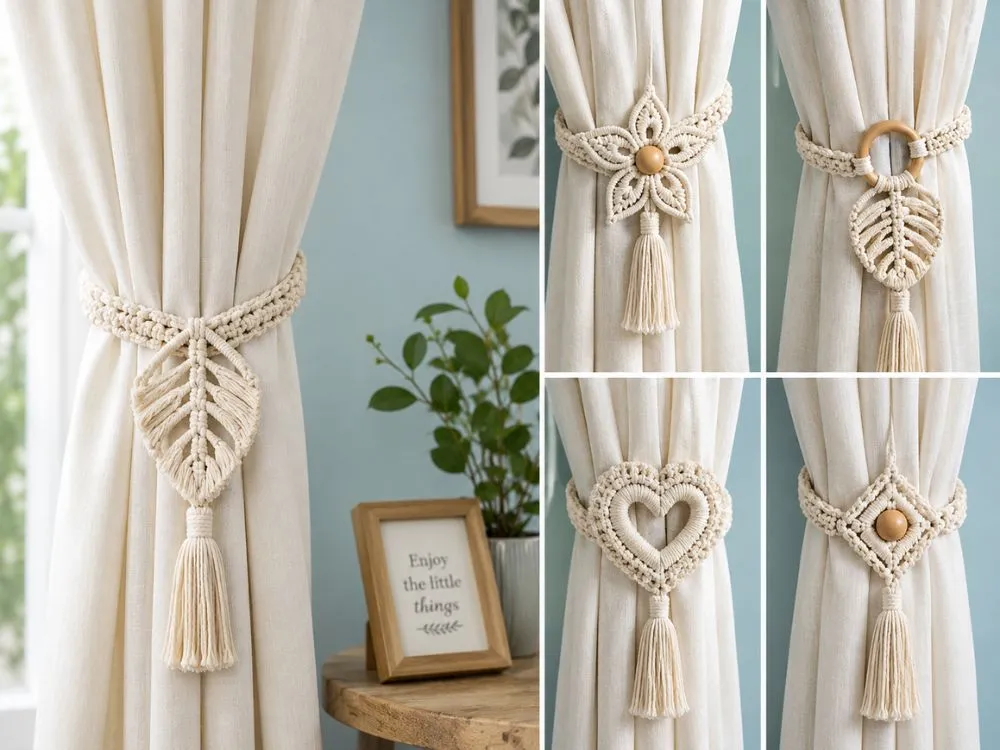 Macrame Curtain Tiebacks