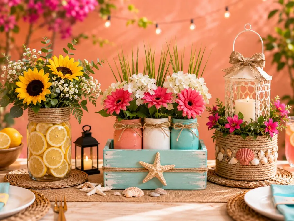 Outdoor Party Centerpieces