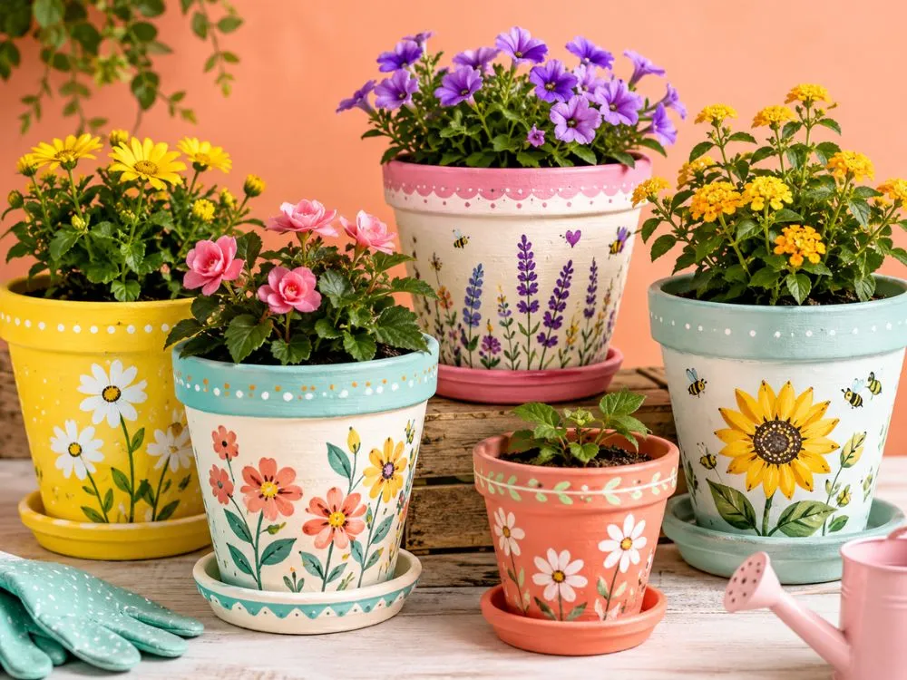 Painted Flower Pots