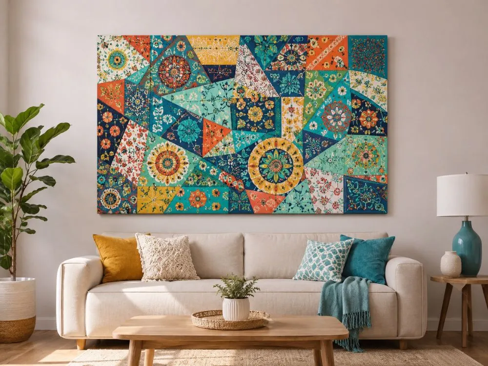 Patchwork Fabric Wall Art
