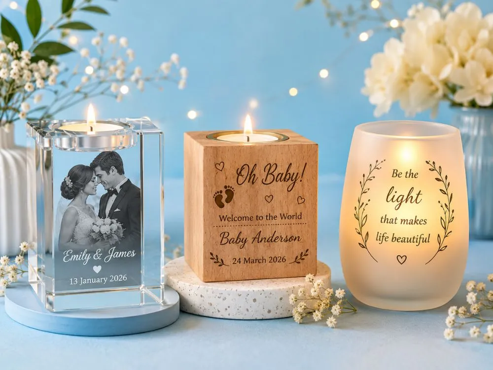 Personalized Engraved Candle Holders