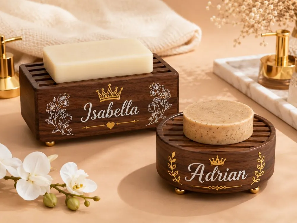 Personalized Name Wooden Soap Dishes