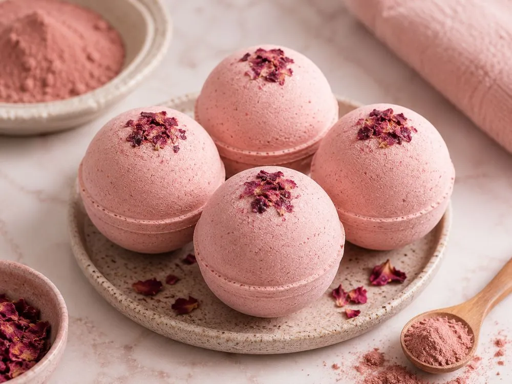 Pink Clay Bath Bombs