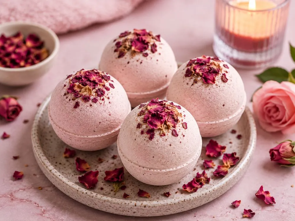 Rose Petal Bath Bombs