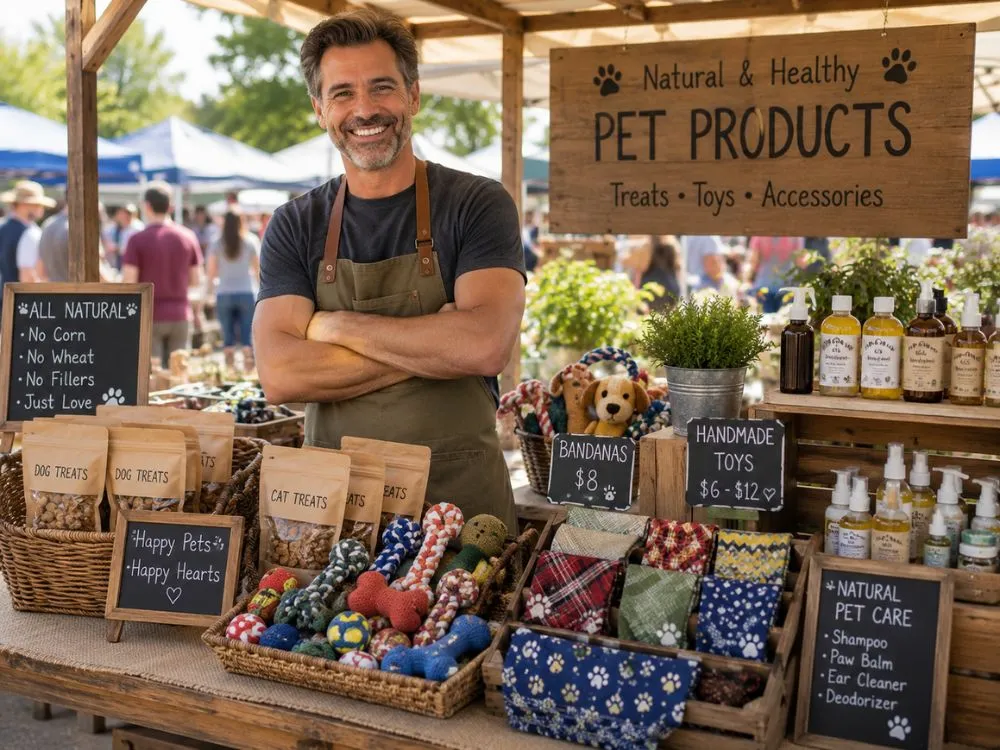 Selling Pet Products at Farmers Market