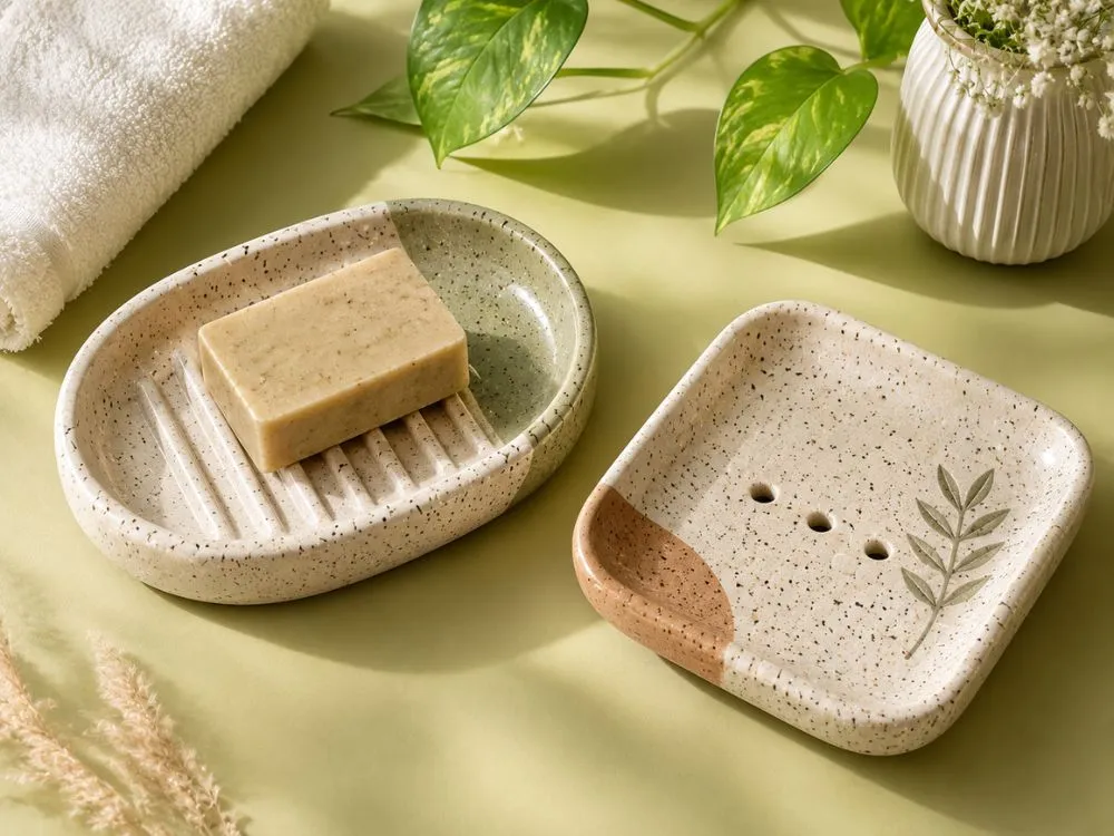 Speckled Ceramic Soap Dishes