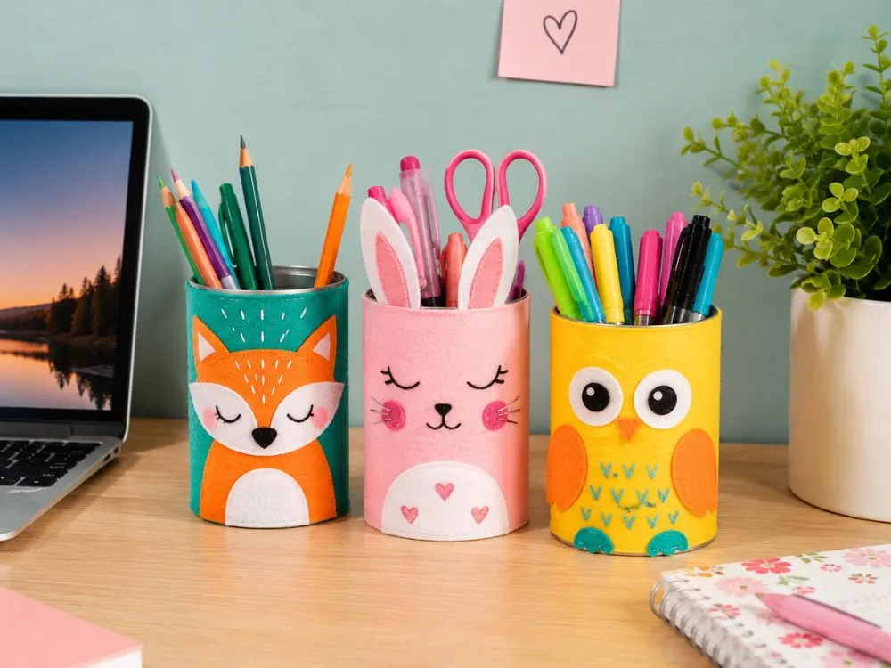 Tin Can Desk Organizers