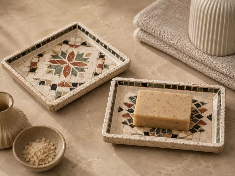 Vintage Mosaic Tile Soap Dishes