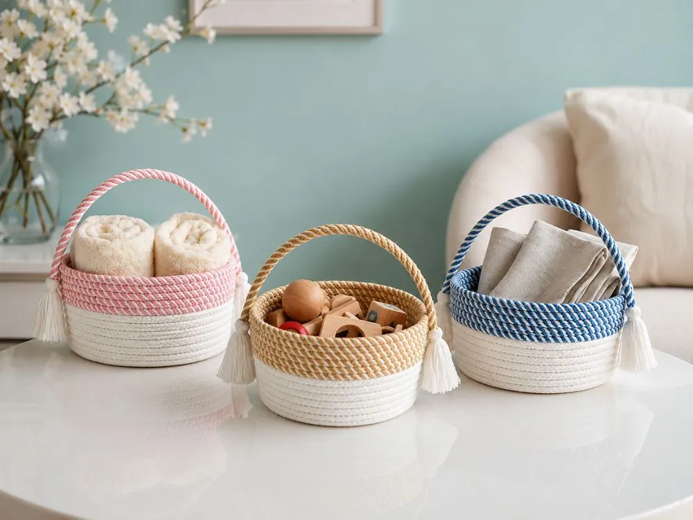 Woven Rope Storage Basket