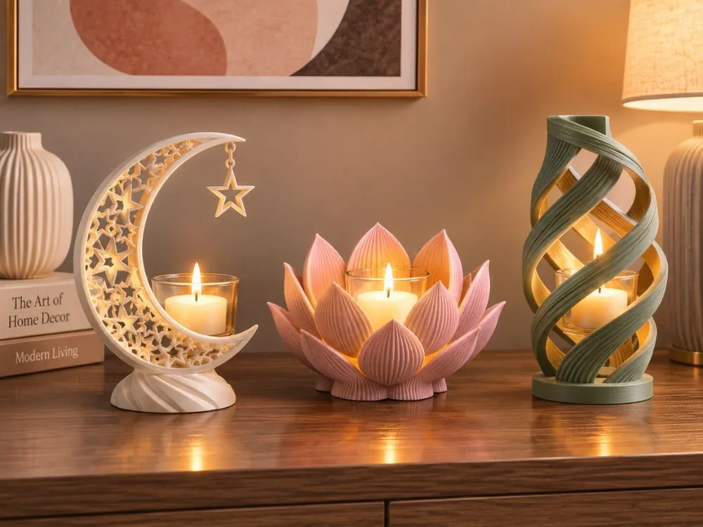 3D Printed Decorative Candle Holders