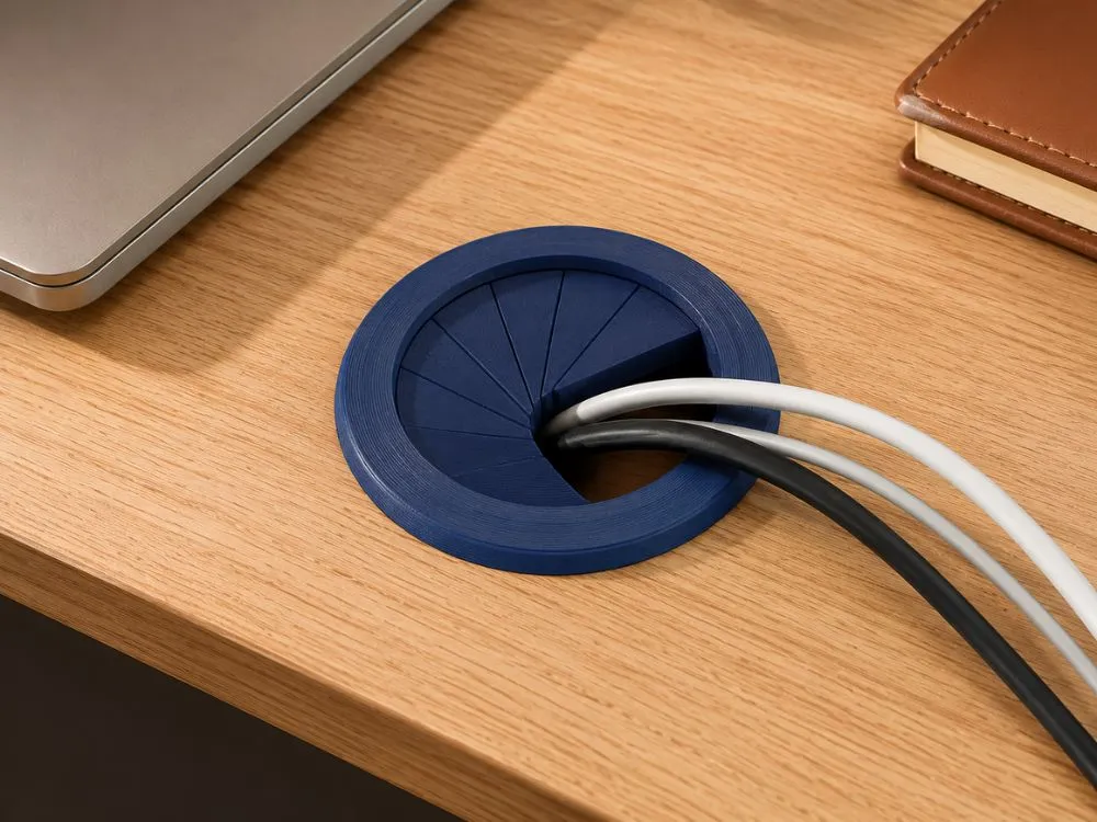 3D-Printed Desk Cable Pass-Through Grommets