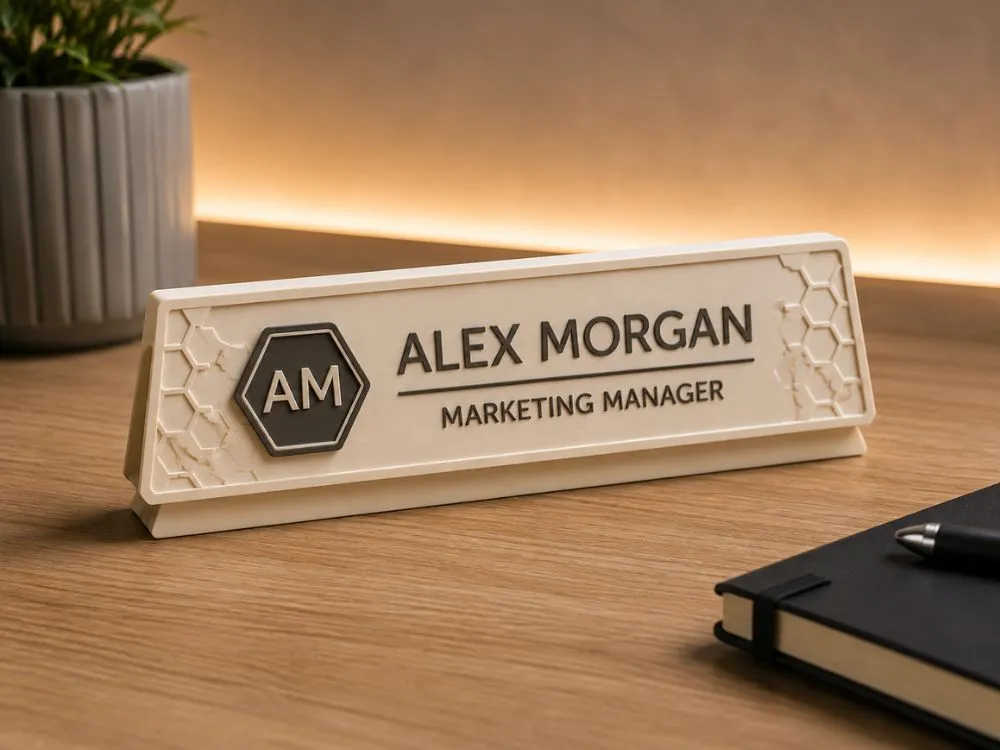 3D-Printed Personalized Desk Nameplate