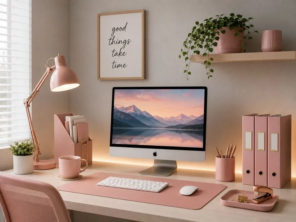 Color-Coordinated Desk Accessories