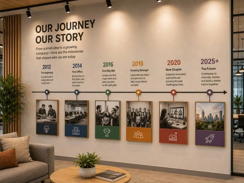 Company Timeline Wall