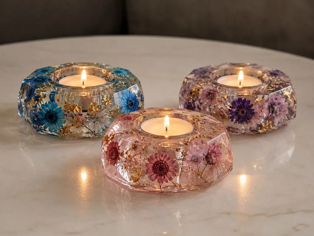 Cute Resin Candle Holders