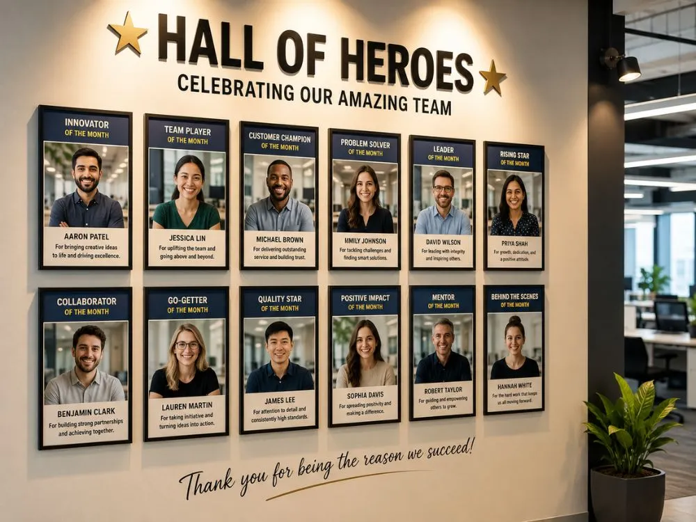 Employee Recognition Wall