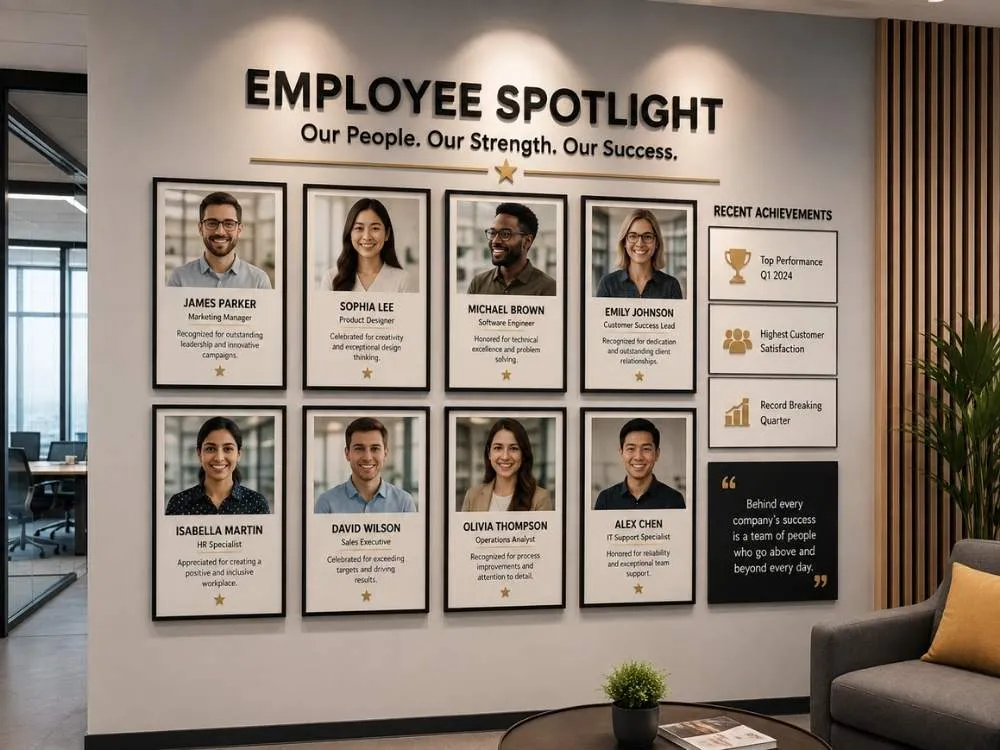 Employee Spotlight Wall
