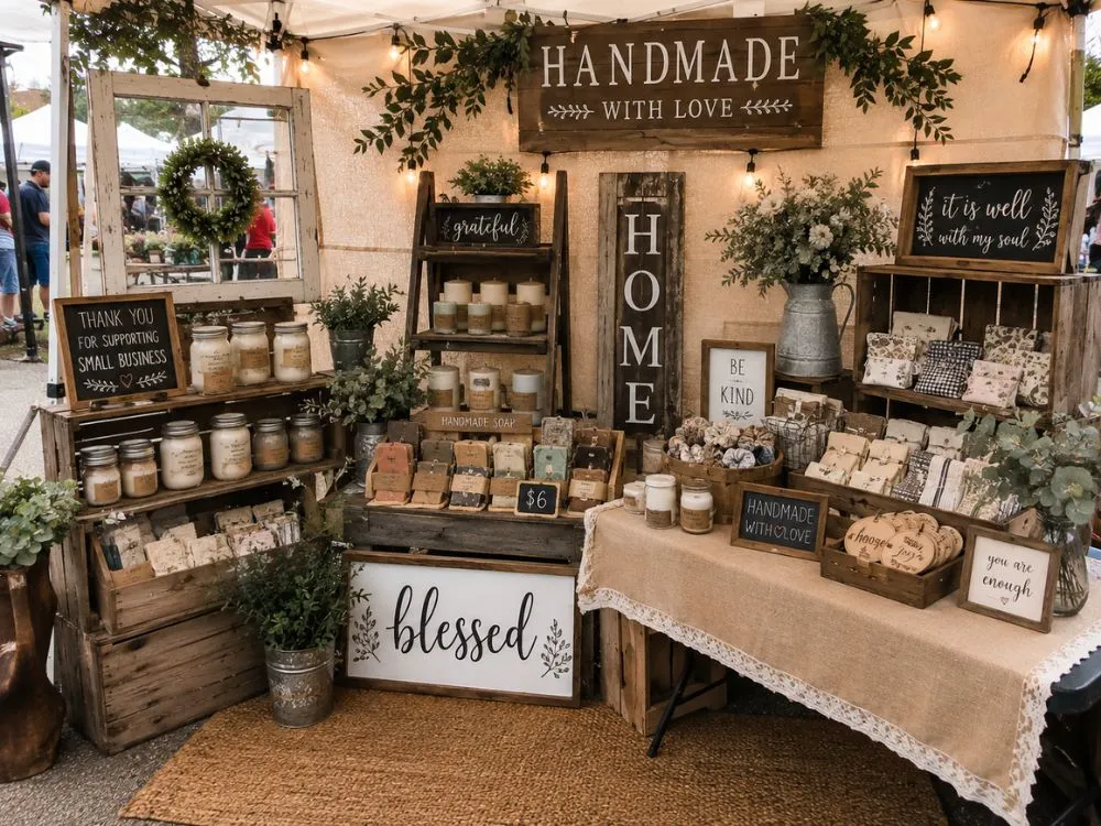 Farmhouse Booth Display