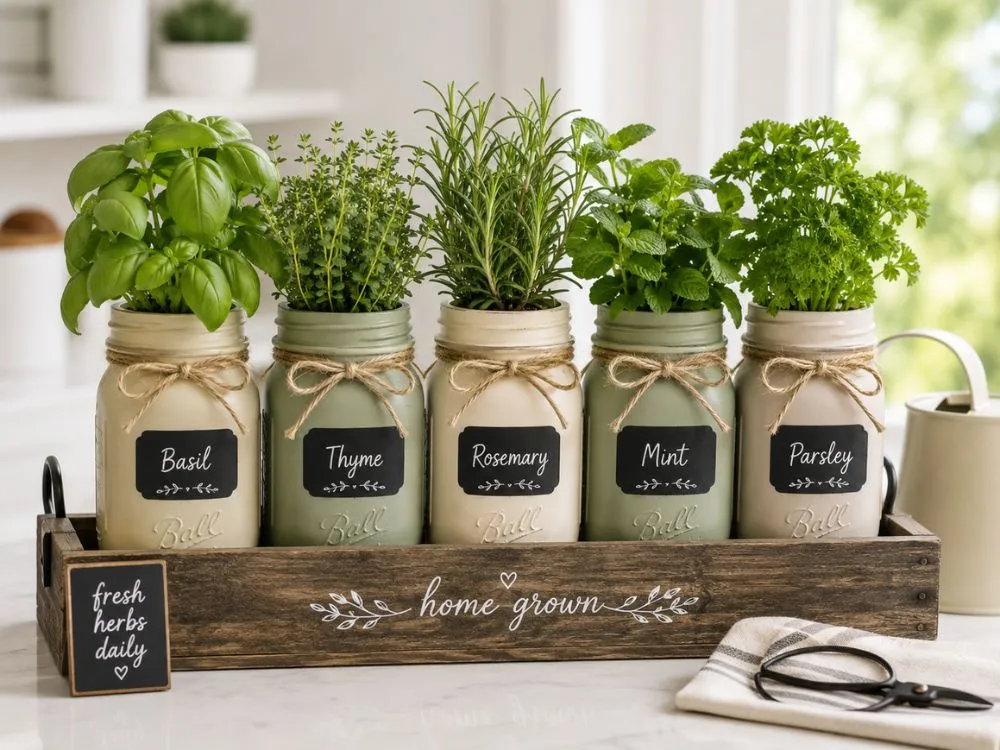 Herb Garden Jars