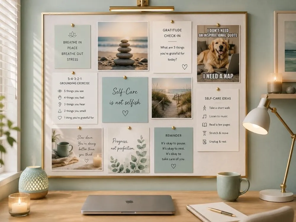 Mindfulness & Stress-Relief Vision Board