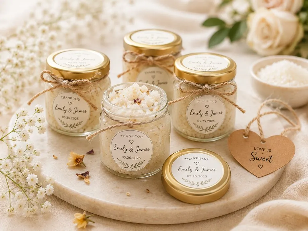 Mini Body Scrub Wedding Favor Jars