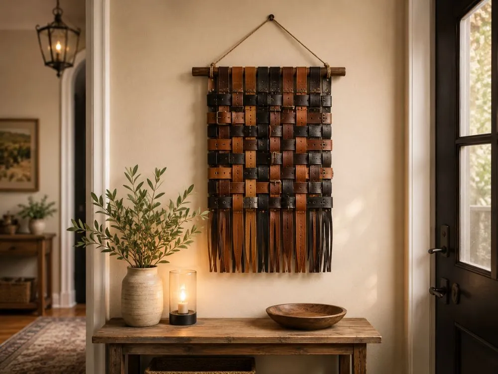 Old Belt Woven Wall Hanging
