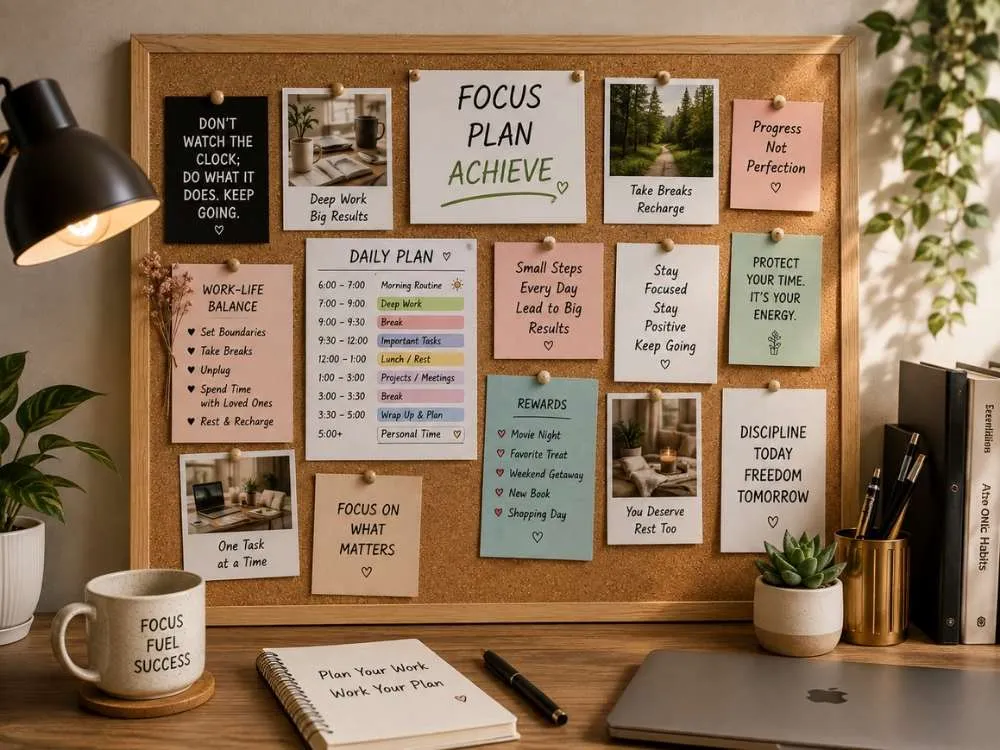 Productivity-Focused Vision Board