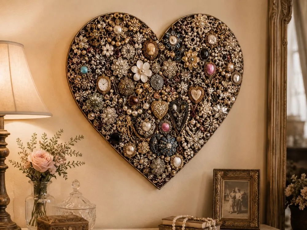 Upcycled Jewelry Collage Art