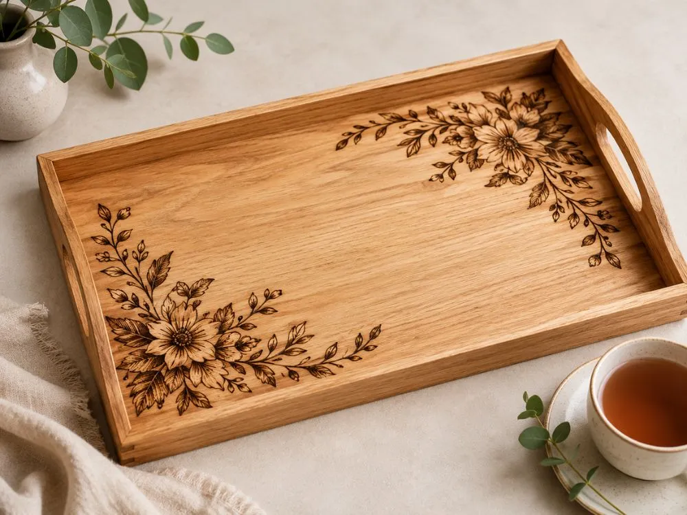 Wood Burned Serving Tray