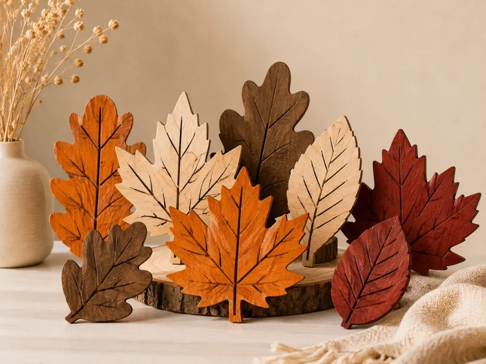 Wooden Leaf Cutouts